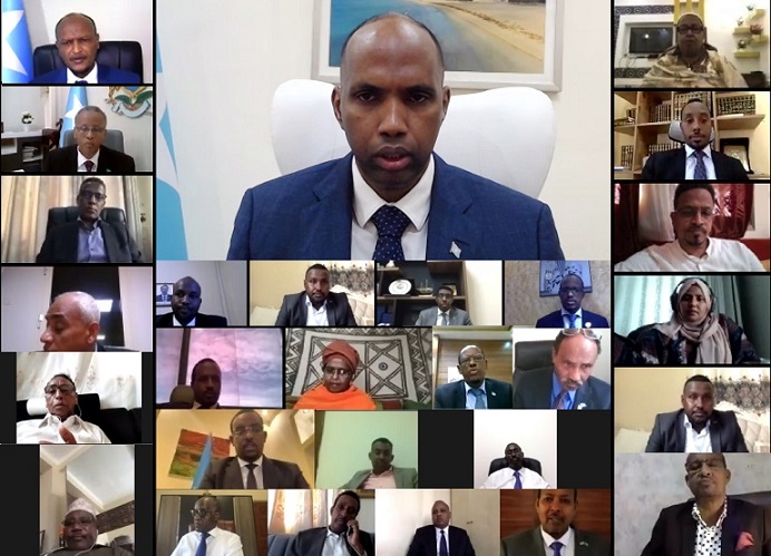 Golaha Wasiirada oo qaab Online ah ku shiray