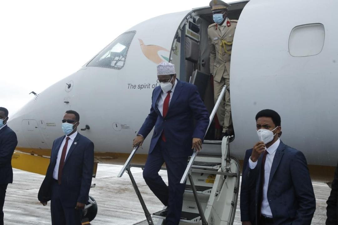 Farmaajo oo gaaray Sudanta Koonfureed ee Jubba
