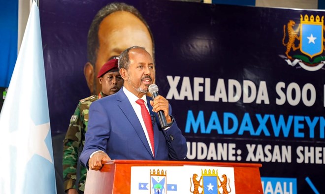 Madaxweyne Xasan oo ka hadlaya Dhuusamareeb